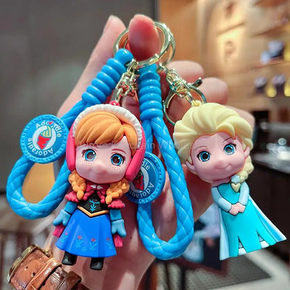 Anime Disney Cartoon Keychain – Gummed Girl, Mermaid & Princess Keyring, Cute Snow White & Alice Toy Gift