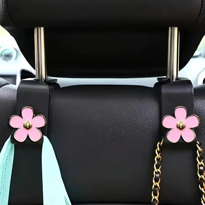 2PCS Universal Car Seat Headrest Hooks — Back Seat Organizer Hangers for Handbags, Bags, Clothes & Coats