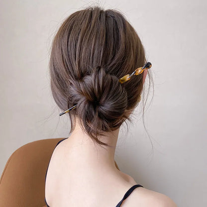 Chinese Style Hair Sticks – Vintage Acetate Resin Chopsticks, Hairpins & Headwear for Women, Wedding Jewelry Accessories