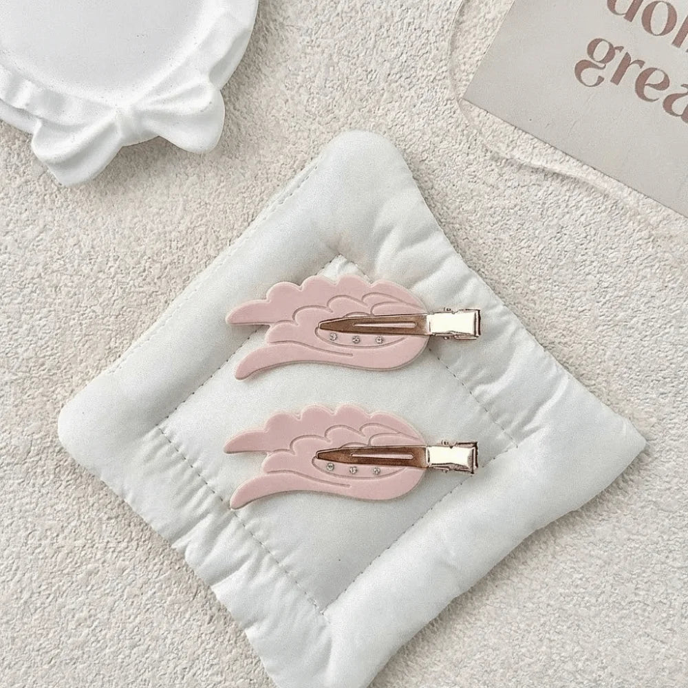 Crystal Rhinestone Hair Clips -  Acetate Wing Hairpins for Women Girls Cosplay and Fashion Accessories