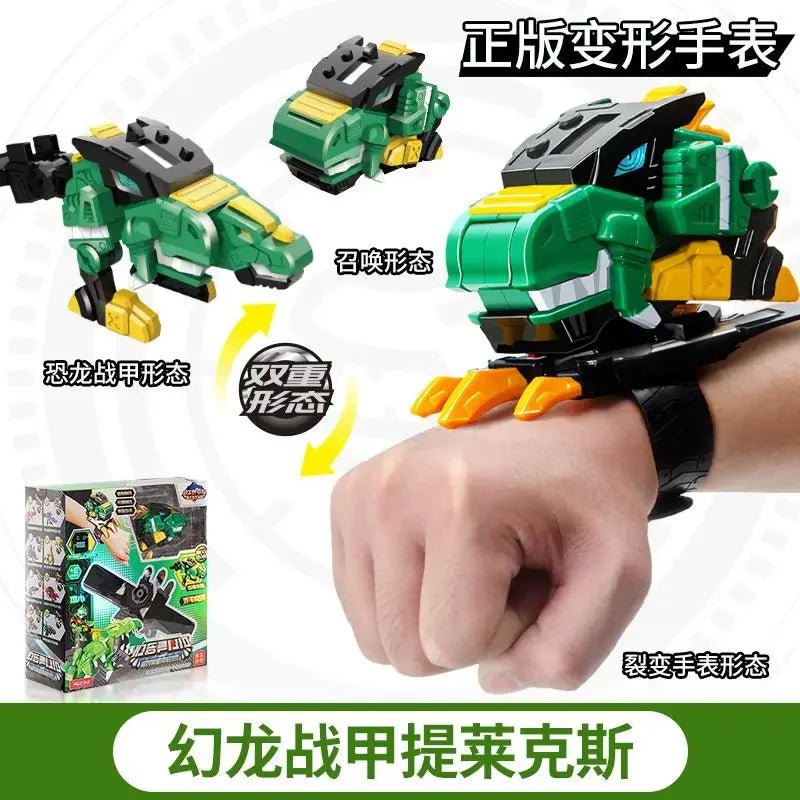 Genuine Mini Secret Service Watch Toy – Boy's Mecha Deformation Robot & Super Dinosaur Power