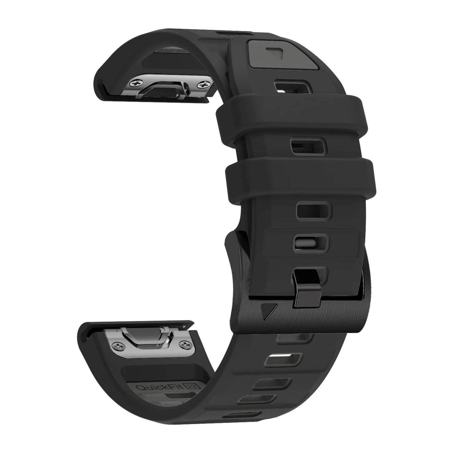 Fenix7 QuickFit Silicone Watch Strap 22mm–26mm – Replacement Band for Garmin Fenix 5/5X/6/6X/7/7X/8, Epix Pro, Enduro 2/3