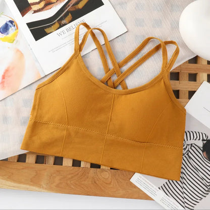Women’s Sexy Crossback Tank Top — Breathable Running & Yoga Sports Bra | Soft Fitness Crop Top