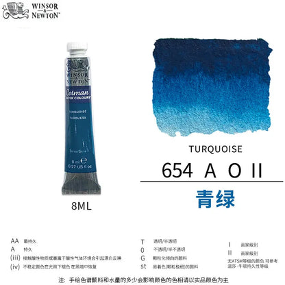 Winsor & Newton Cotman Watercolor Paint Tube 8ml – High Transparency Aquarelle with Excellent Tinting Strength
