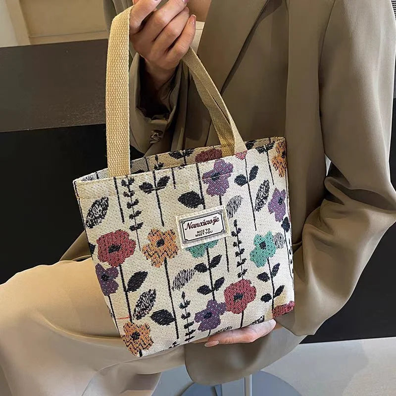 Large Capacity Women’s Single Shoulder Bag – Ins Style Canvas Tote for Class, Work, and Commuting