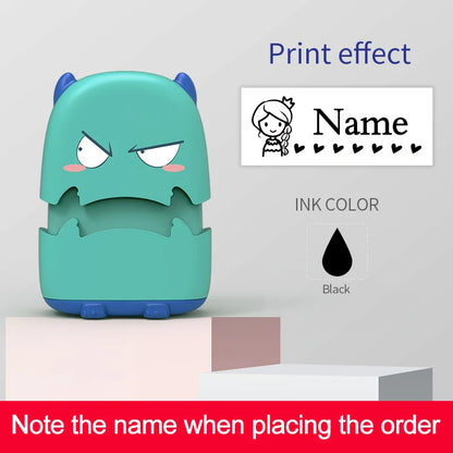 Custom Baby Name Stamp Kit - Reusable Waterproof Ink Stamp for Clothes, School Bags & Personal Items