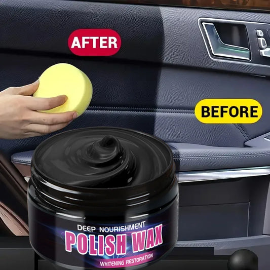 Universal Leather & Plastic Repair Polishing Wax – Automotive Interior Reconditioning Cream for Leather, Plastic & Rubber Care
