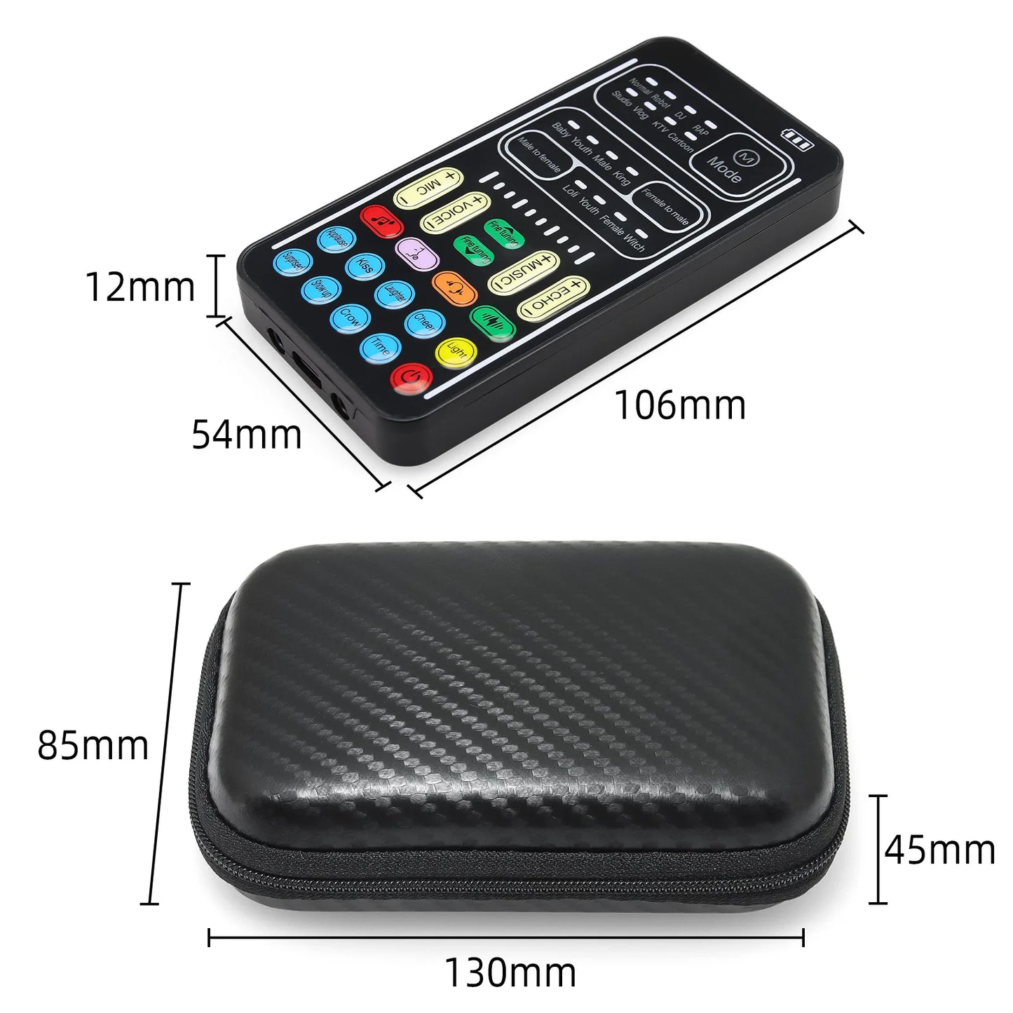 I9 Mini Voice Changer Sound Card Kit - Audio Effects Machine with Headphones & Microphone for Phone Live Streaming