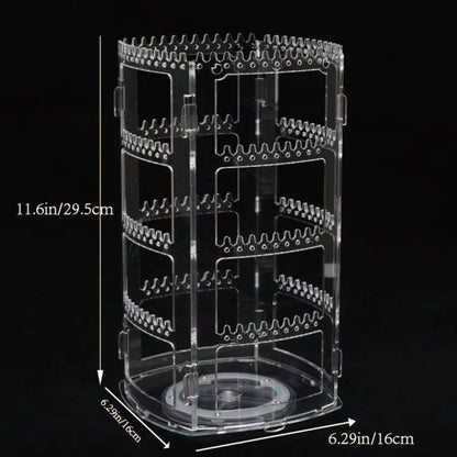 Rotating Jewelry Display Rack – Ear Clips, Earrings & Necklace Organizer Stand