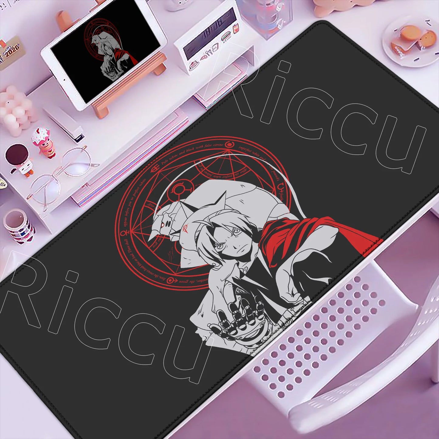 Fullmetal Alchemist XXL Gaming Mouse Pad – Large Anti-Slip Keyboard Desk Mat for Home & Office