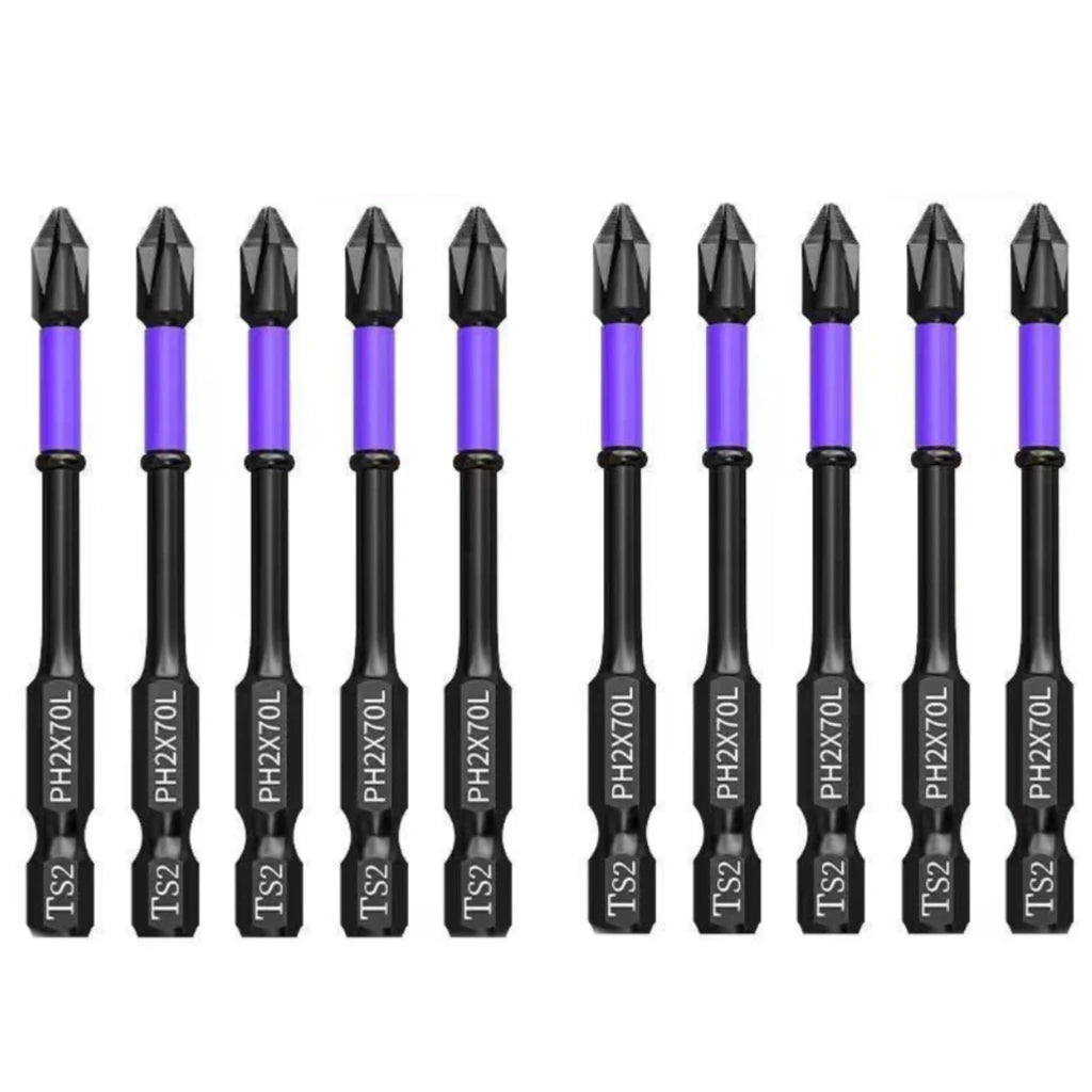 5–60PCS PH2 Magnetic Impact Driver Bit Set – Alloy Steel Cross Screwdriver Bits for Drill & Screw Driving Non-Slip Tool Kit