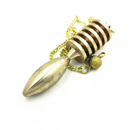# Brass Isis Pendulum - Pointed Cone Dowsing & Divination Pendant