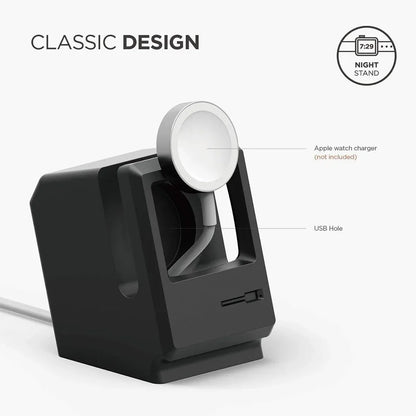 Retro Computer Silicone Apple Watch Charging Stand - Desktop Dock Holder for Apple Watch Series 1–7