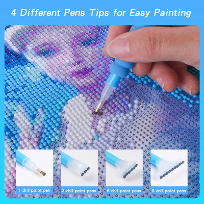 Diamond Painting Accessories Kit - Portable Storage Suitcase with 30 Jars, Tools, Pens, Trays & Organizer Case