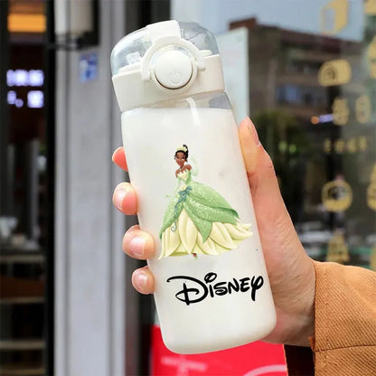 600/400ML Mermaid Princess Water Cup – Portable Transparent Plastic Sport Bottle for Kids