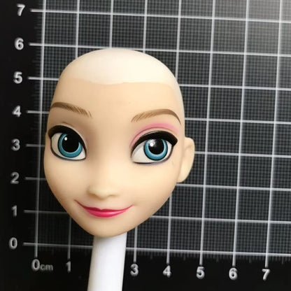 DISNEY Doll Heads – Bald Red Hair King, Queen & Alice with Makeup for DIY Dressing & Accessories