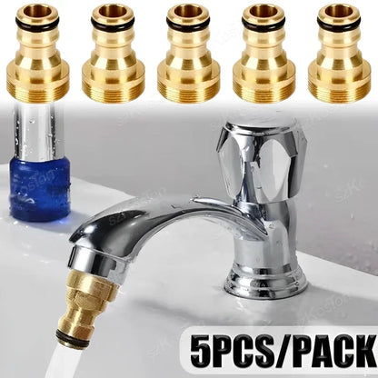 Universal Brass Faucet Adapter - Kitchen Tap Connector for Garden Hose, Watering & Basin Accessories