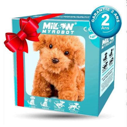 Cute Plush Robot Puppy Toy - Interactive Walking, Barking & Tail Wagging Plush for Kids (No Battery)