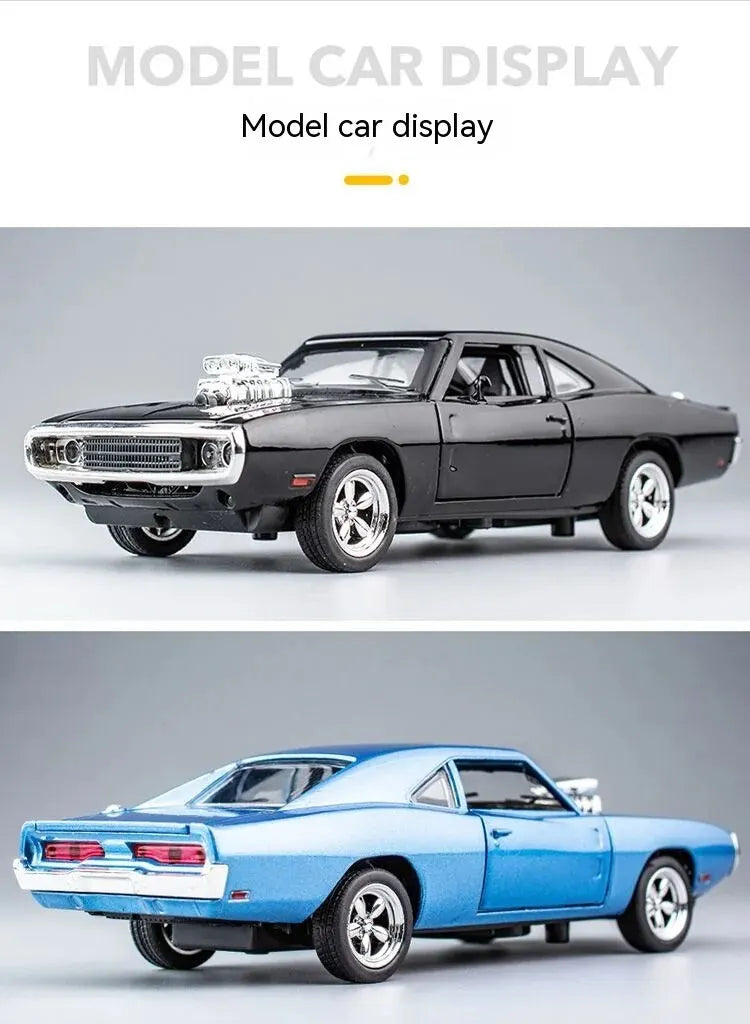 1:32 1970 Charger Alloy Diecast Model Car – Pull-Back Mini Vehicle Toy for Kids & Collectors