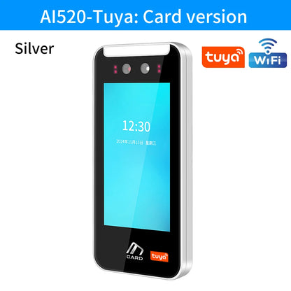Asia Teco 5-Inch Face Recognition Access Control – WiFi TCP/IP Attendance Machine with Tuya App & Fingerprint Scanner