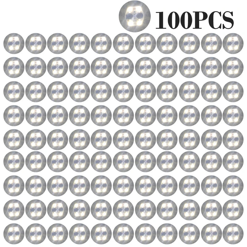 100-Pack LED Tableware Mats & Luminous Cup Stickers — Colorful Flashing Bottle Coasters for Bar, Stall, and Party Lighting