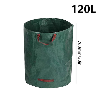 60L-500L Reusable Garden Bag – Large Capacity Foldable Leaf Sack, Garden Trash Waste Container & Storage