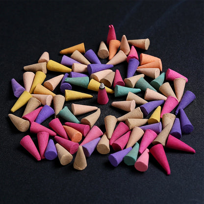 60PCS Scented Incense Cones – Natural Fragrance for Anxiety Relief, Meditation & Relaxation