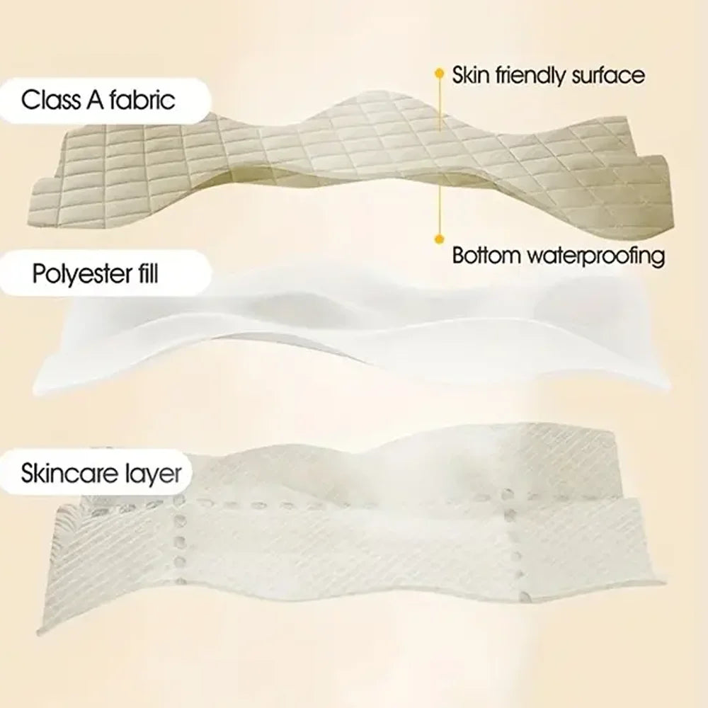 3D Air Fabric Mattress Protector - Waterproof Breathable Fitted Bed Cover with Soft Thick Cushion Layer