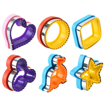 Stainless Steel Sandwich Cutter & Sealer Set - Kids DIY Food Mold and Cookie Maker Kitchen Tool