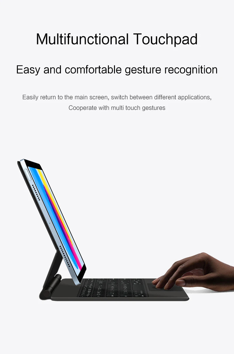 Magic Keyboard for iPad Pro 11/12.9, Air 4/5 & iPad 10th Gen – Smart Magnetic Case & Cover