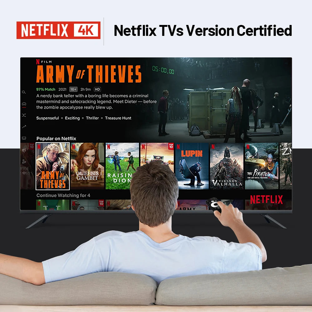 KINHANK G1 Android TV Box – 4K Ultra HD, Google Certified, Netflix, Dolby Vision, HDR10+, 4GB RAM, 32GB Storage, WiFi6 Streaming Device