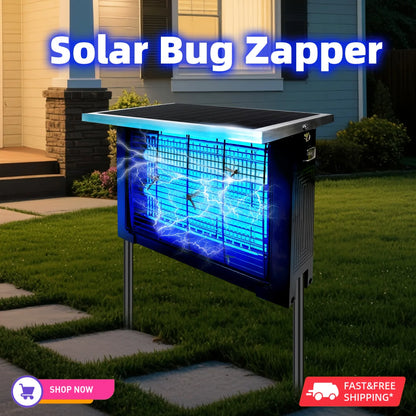 Solar Bug Zapper - Rechargeable Outdoor Mosquito Killer for Large Area Protection