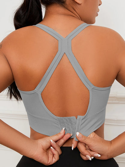 Seamless Sports Yoga Tank Bra – Comfy, Breathable, Push Up Fitness Top