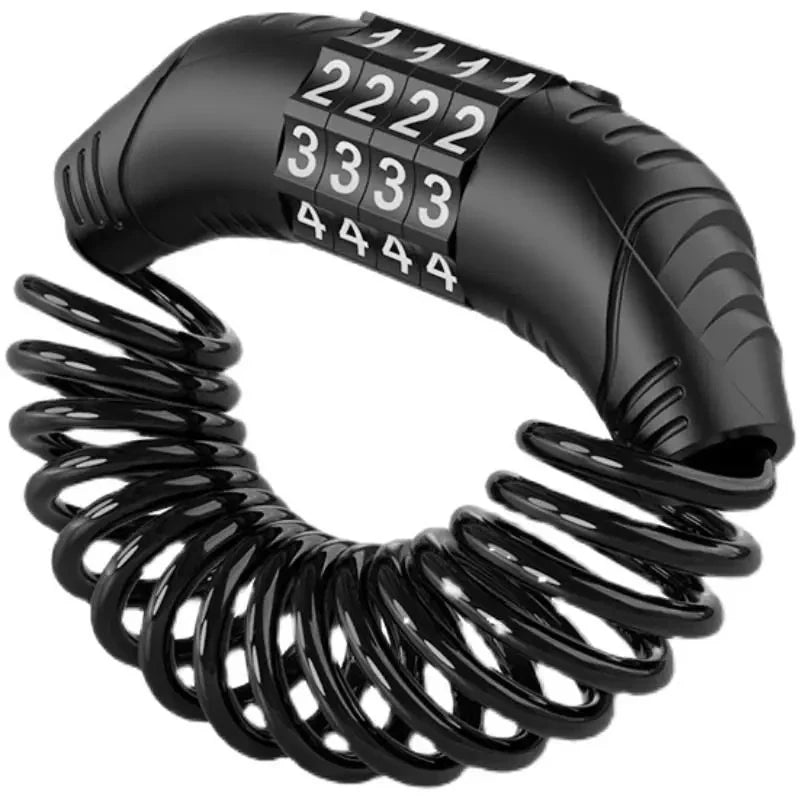 Universal Motorcycle & Bicycle Security Lock – Portable Helmet Password Wire Anti-Theft MTB & Road Bike Lock