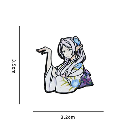 4-Piece Frieren: Beyond Journey’s End Enamel Pin Set - Anime Brooches Featuring Frieren, Fern & Stark for Backpacks & Gifts