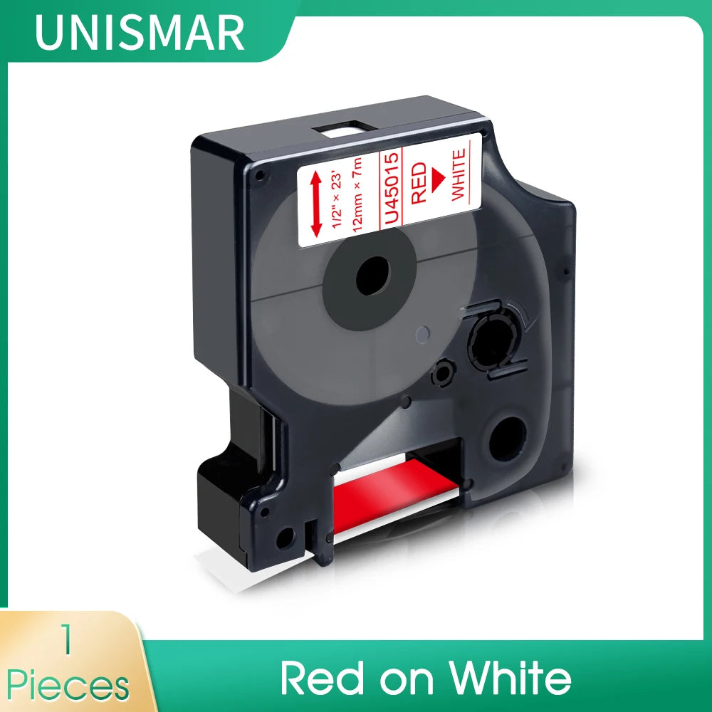 D1 Label Tape Replacement - 6/9/12/18/24mm Compatible Labels for Dymo LabelManager Printers & Label Makers