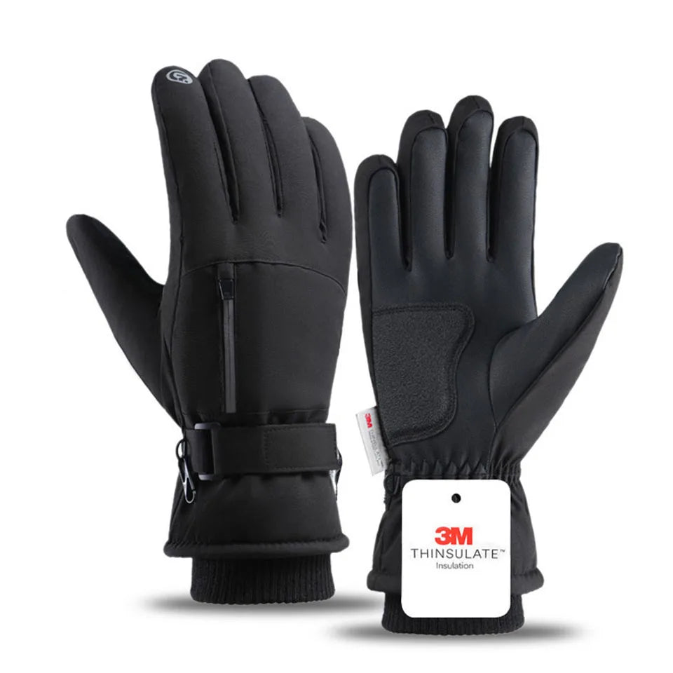 GOBYGO Winter Ski Gloves – Thick Waterproof Touchscreen Non-Slip Cold Weather Gloves with Extended Wrist for Men & Women
