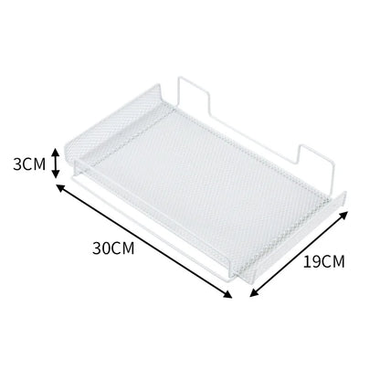 Under Desk Cable Management Tray – No Drill Steel Wire Organizer Rack, Desk Cable Storage Shelf for Clean Office & Home Setup