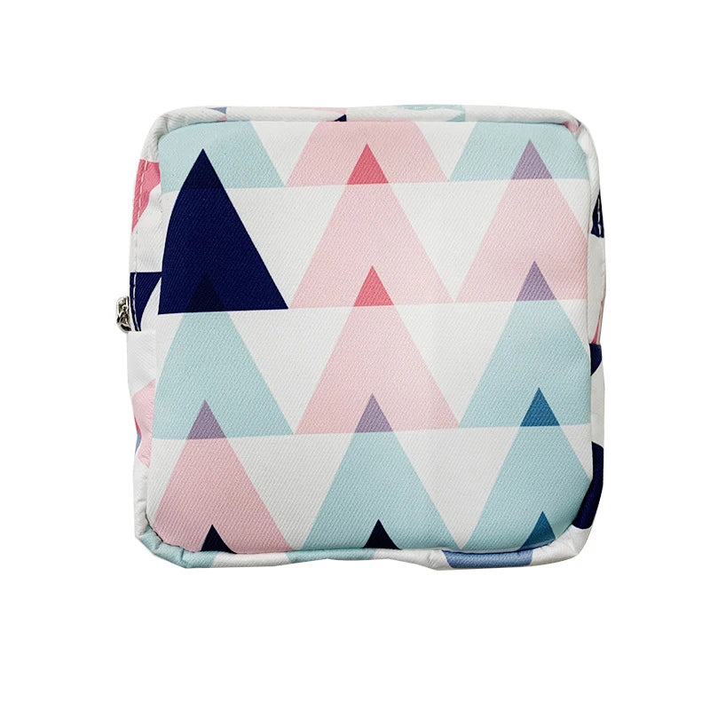 Cute Cartoon Girl Cosmetic Bag – Mini Travel Makeup Organizer for Lipstick, Sanitary Pads & Toiletries