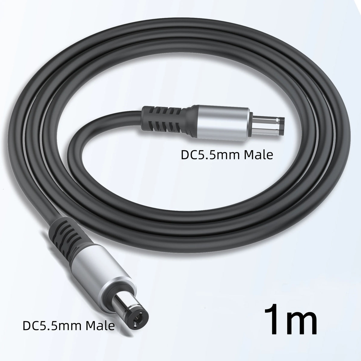DC5521 Power Extension Cable - 5.5×2.1mm Male-to-Male DC Connector for Compatible Power Devices