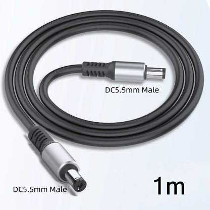 DC5521 Power Extension Cable - 5.5×2.1mm Male-to-Male DC Connector for Compatible Power Devices