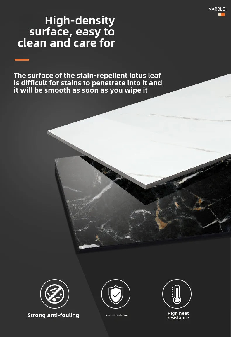 10-50Pcs PVC Marble Wall Stickers — Self-Adhesive Thickened Waterproof Tile Stickers for Bathroom Kitchen Floor Home Decor