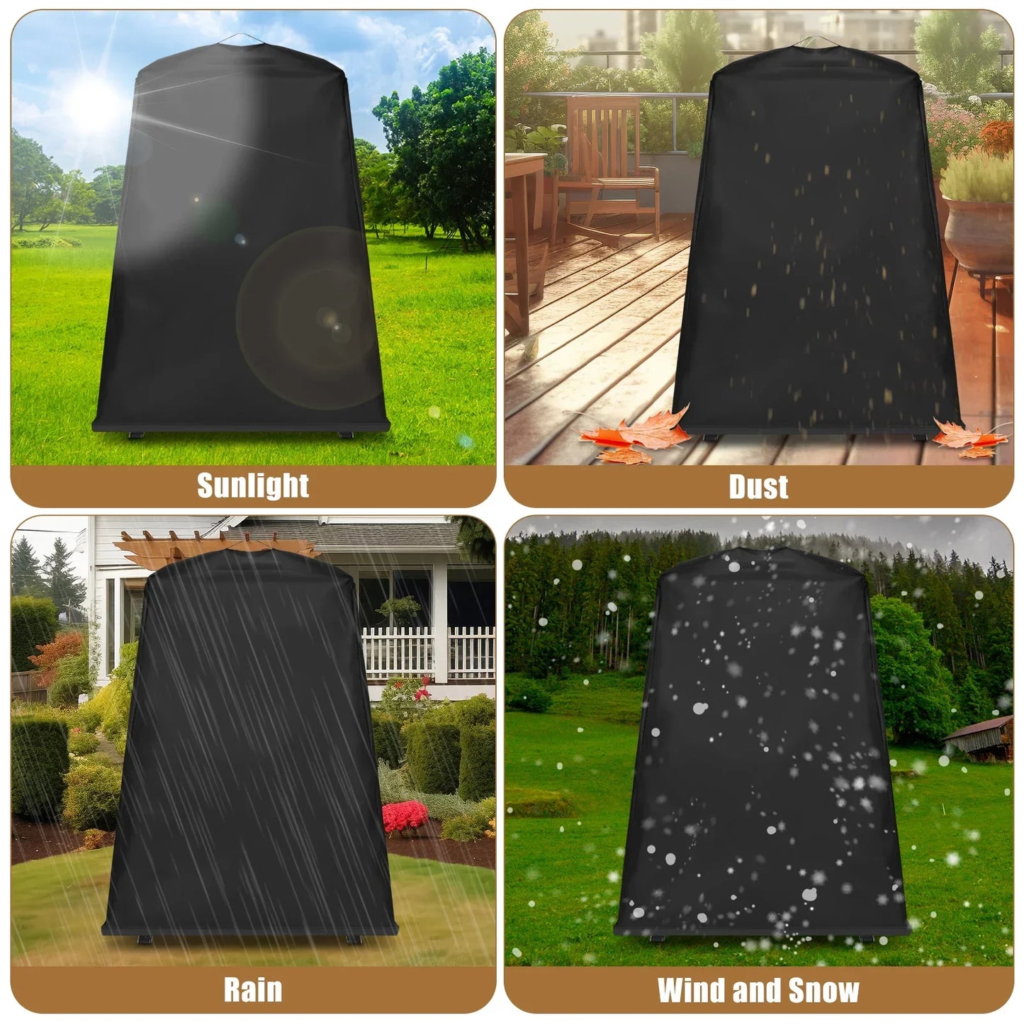 Waterproof Pizza Oven Cover for Ninja OO101 Woodfire 8-in-1 – Oxford Cloth BBQ Accessory