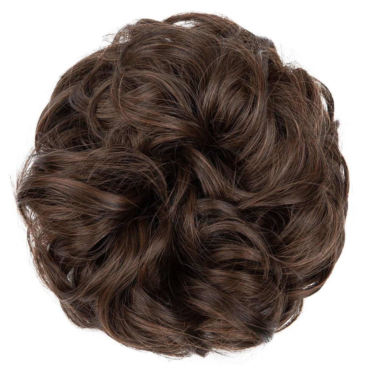 Synthetic Messy Hairpiece Chignon Scrunchie – Blonde & Brown Donut Bun for Women, Elastic Daily Use Hair Extension H9