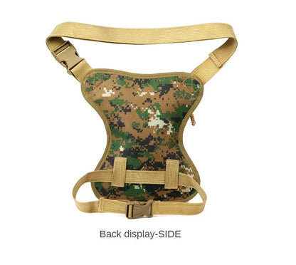 Camouflage Motorcycle Drop Leg Bag – Waterproof, Multifunctional Waist Bag for Travel, Hiking & Outdoor Riding