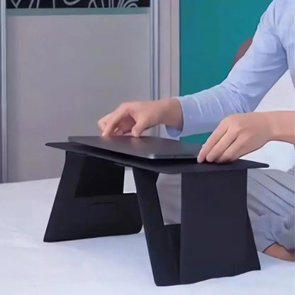 Adjustable Foldable Laptop Stand - Space-saving Computer Support for Home, Bedroom, Small Desk, and Office