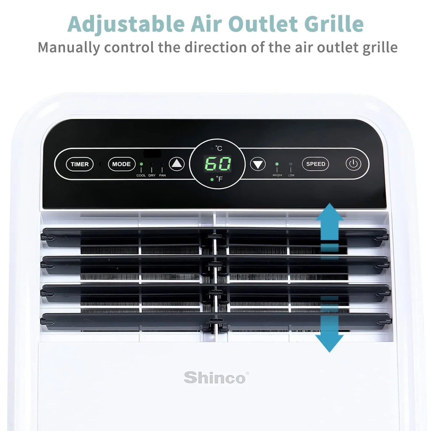 Shinco 8,000 BTU Portable Air Conditioner | AC with Cool, Dehumidifier & Fan for Rooms up to 200 sq.ft