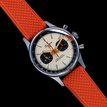 Sugess Pilot Men’s Chronograph Watch — Original ST1901 Mechanical Movement, Sapphire Crystal, Waterproof Racing Strap