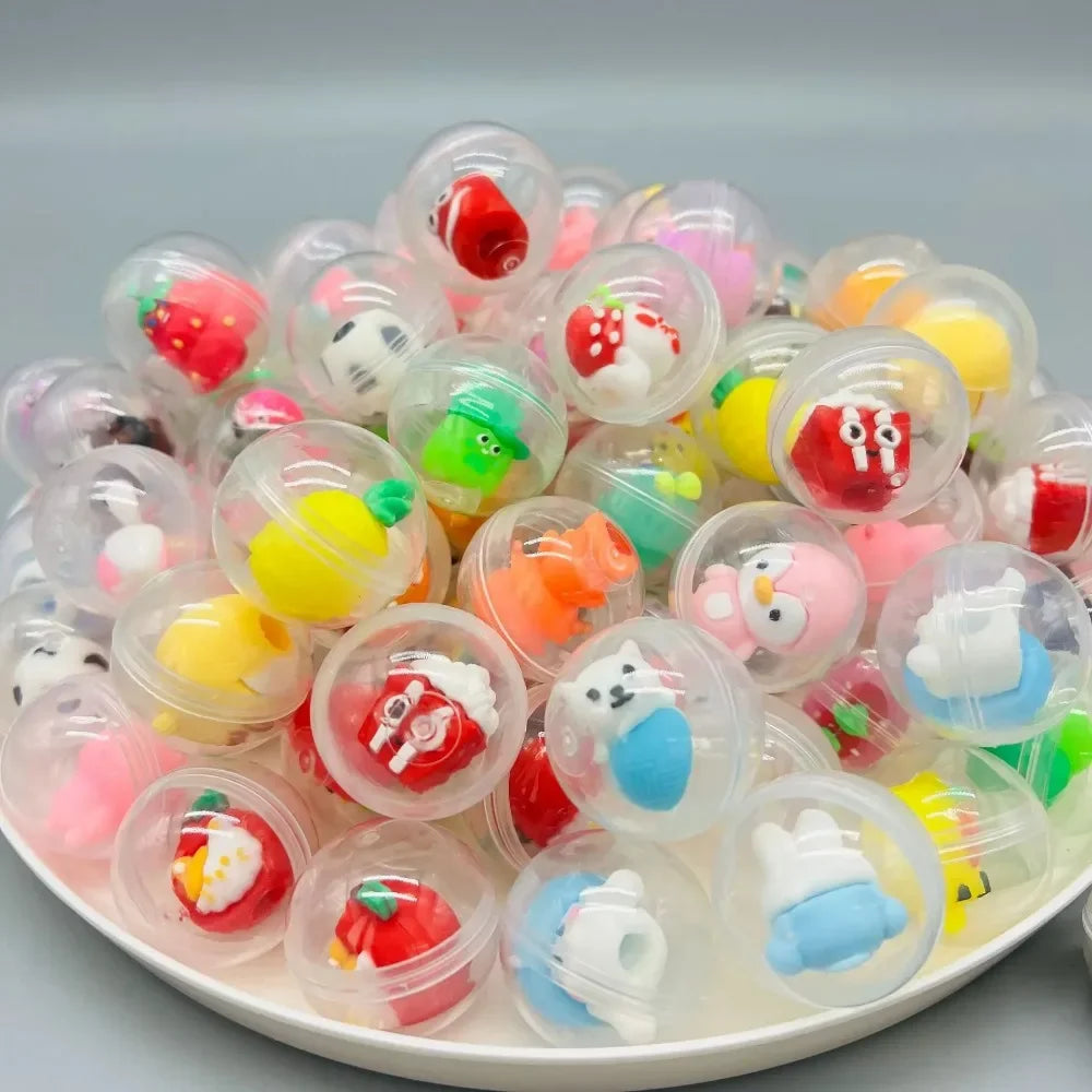 30/50-Piece 32mm Transparent Eggshell Toys - Mixed Party Favors, Pinata Fillers, Birthday Gifts, and Carnival Rewards