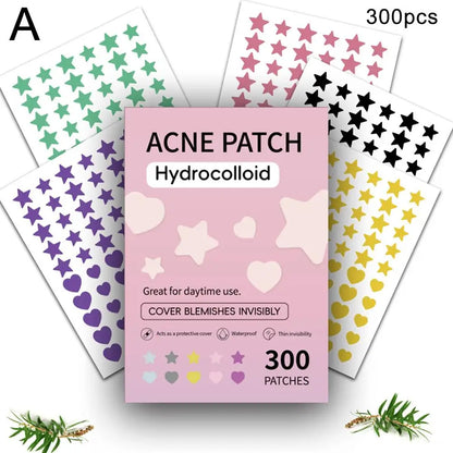1400-Piece Colorful Star Pimple Patches - Invisible Breathable Hydrocolloid Acne Stickers for Blemish Coverage and Skincare